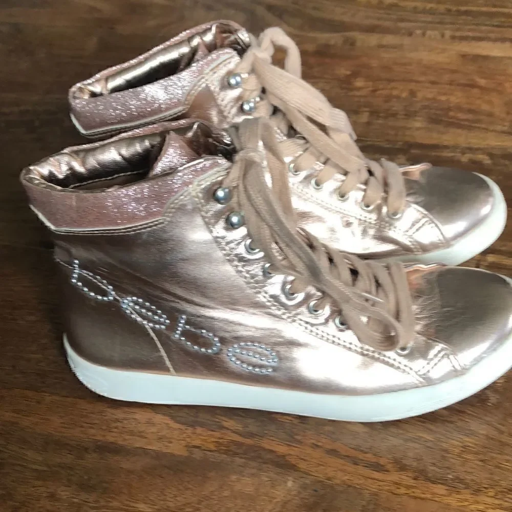Bebe vintage glitter high tops size 9